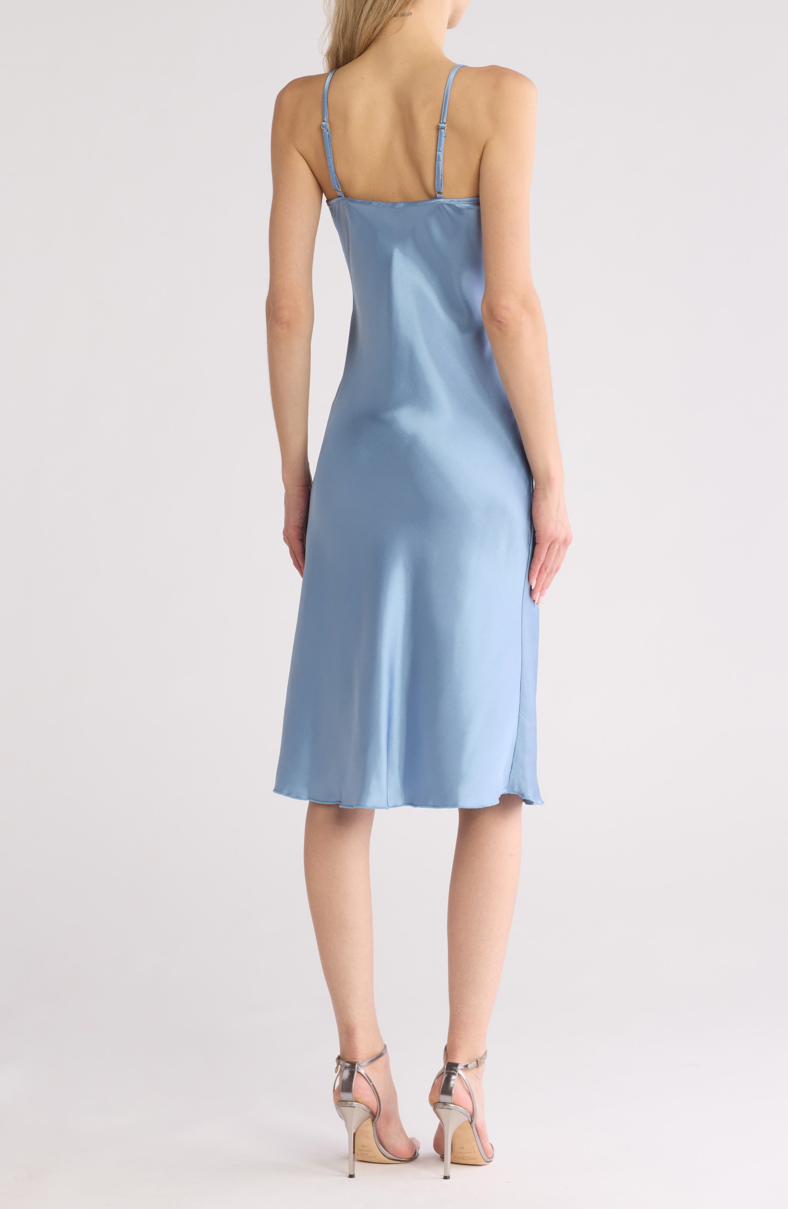 Satin Cowl Neck Midi Dress - image 2