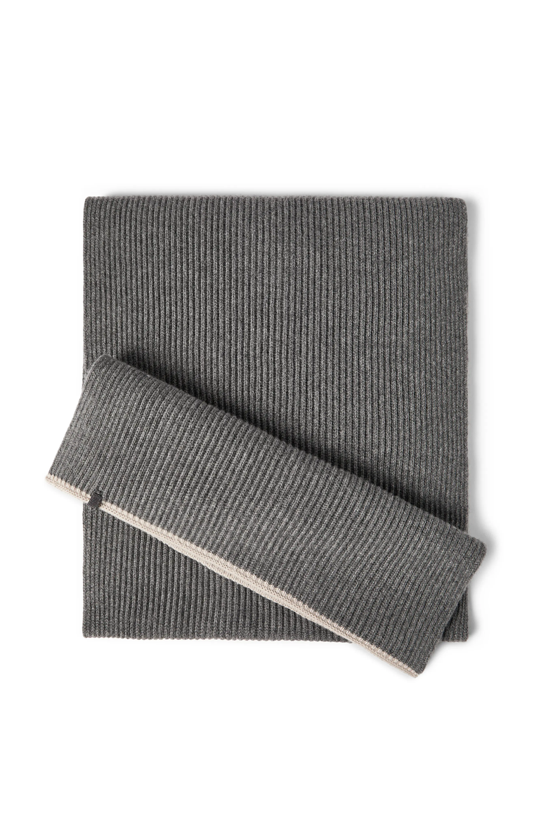 Knit scarf, Main, color, Medium Grey