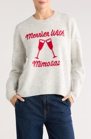CeCe Merrier with Mimosas Sweater