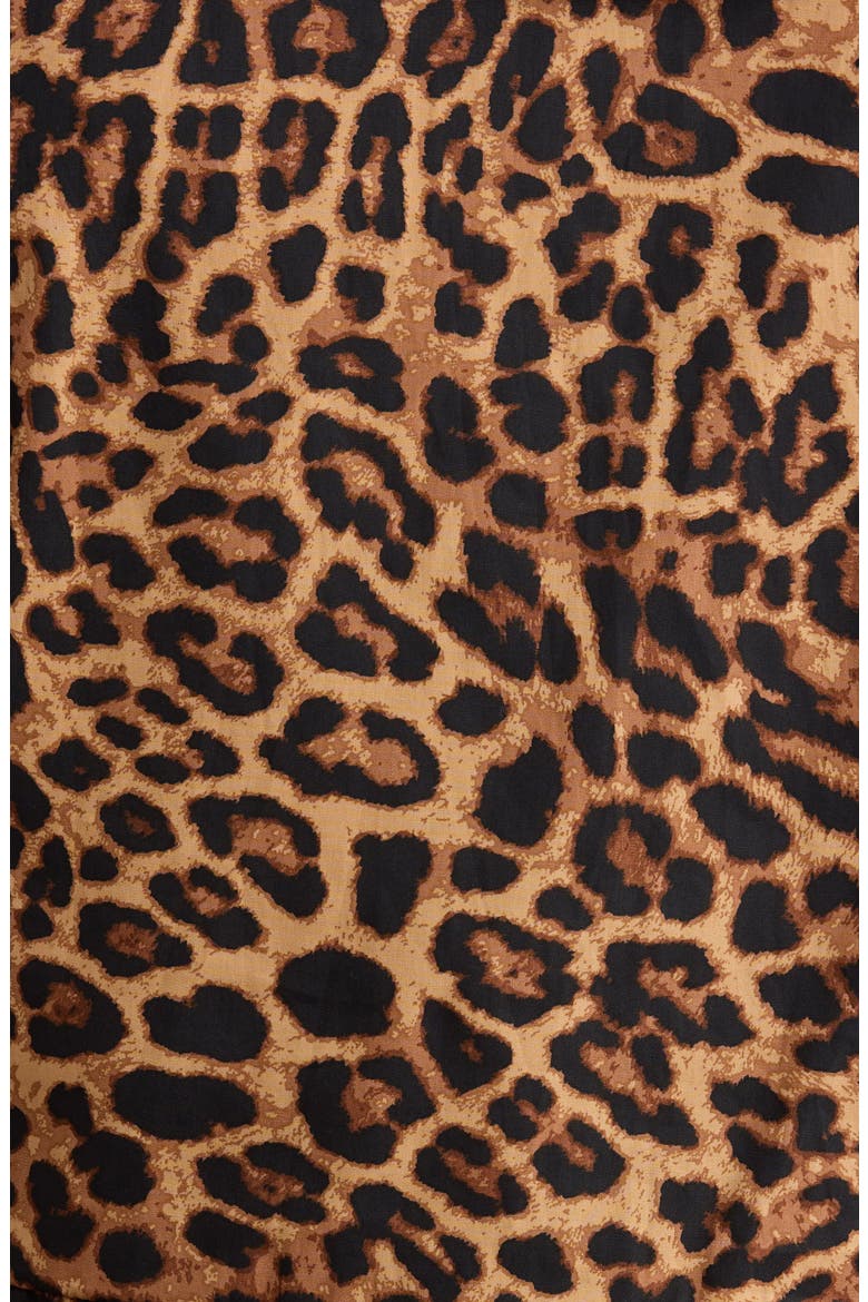 Ruffle Chelsea Collar Peplum Top, Alternate, color, LEOPARD
