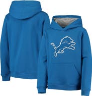 Outerstuff Youth Blue Detroit Lions Fan Gear Prime Pullover Hoodie