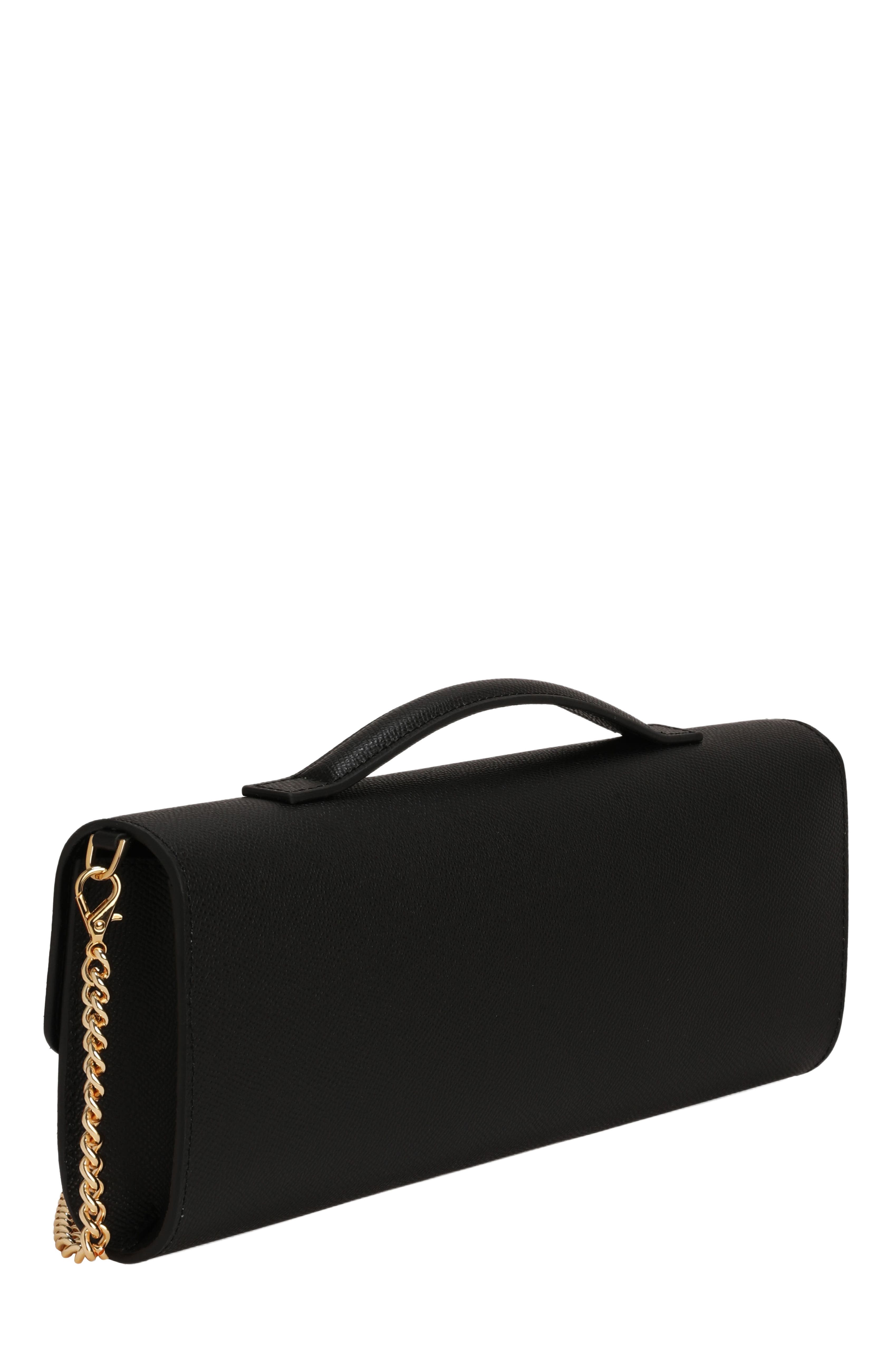 GORSKI Top Handle Rectangle Leather Crossbody Bag, Alternate, color, Black