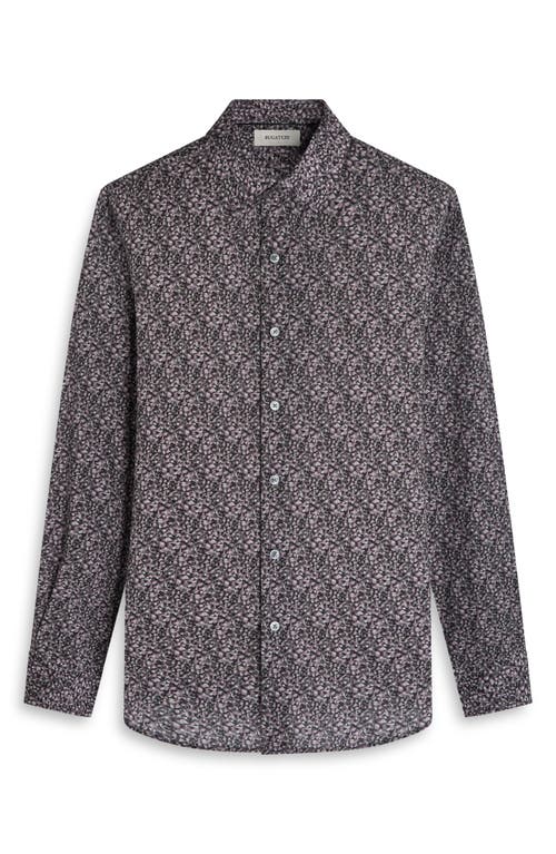 Bugatchi Julian Shaped Fit Pebble Print Button-up Shirt In Pink