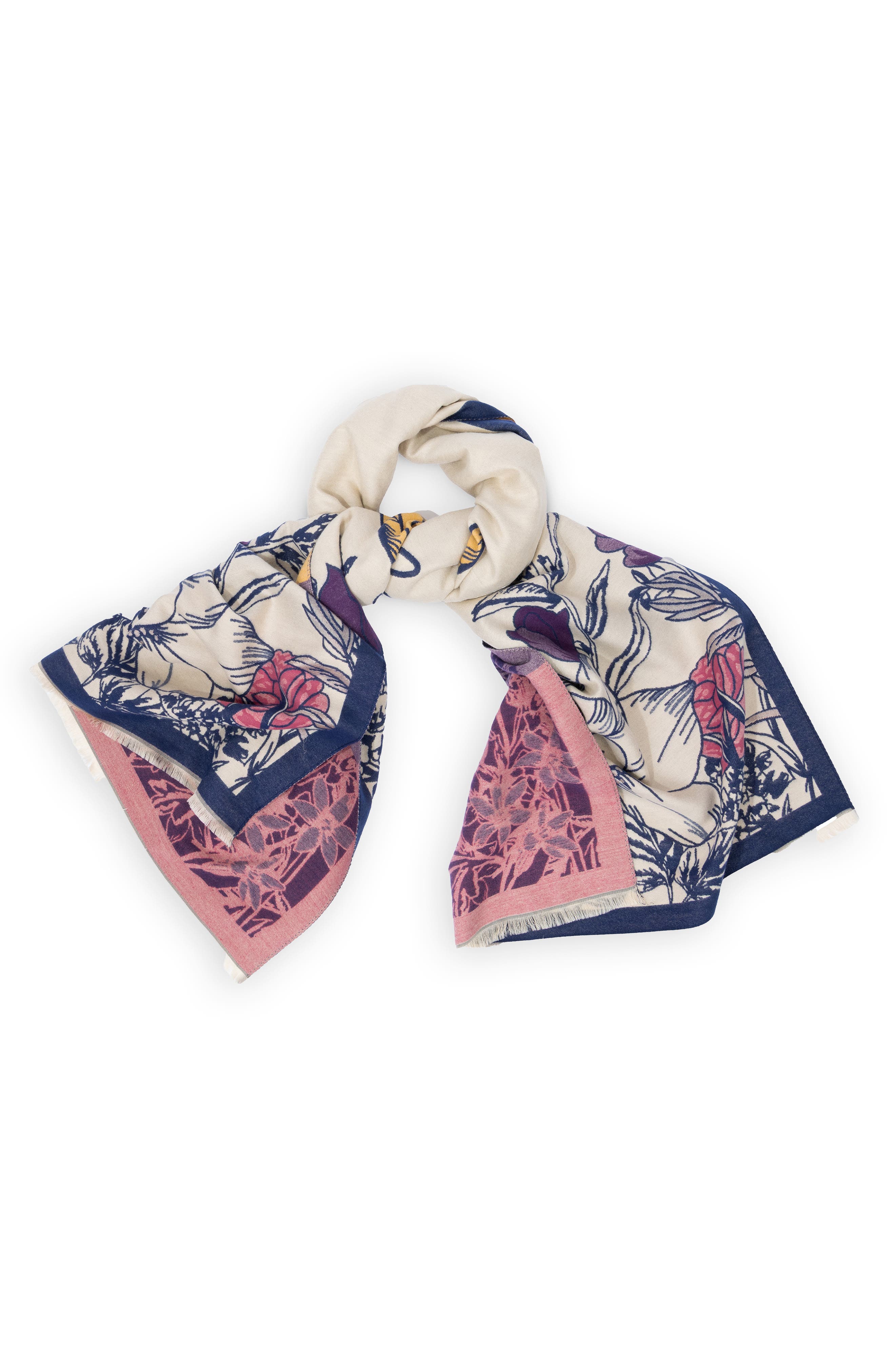 SAACHI Floral Reversible Scarf