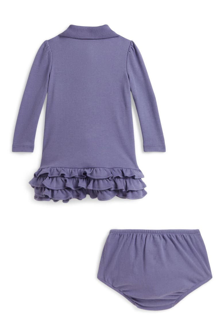 Kids' Long Sleeve Polo Bodysuit, Alternate, color, SUMMER PURPLE