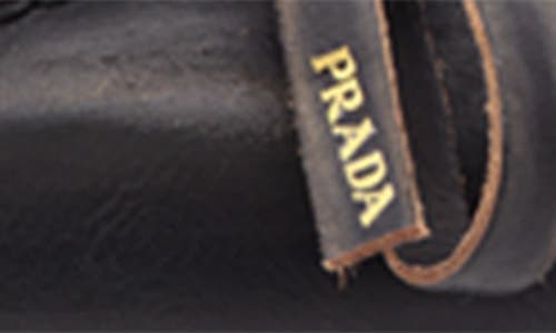 Prada Exposed Seam Kitten Heel Pump In Black