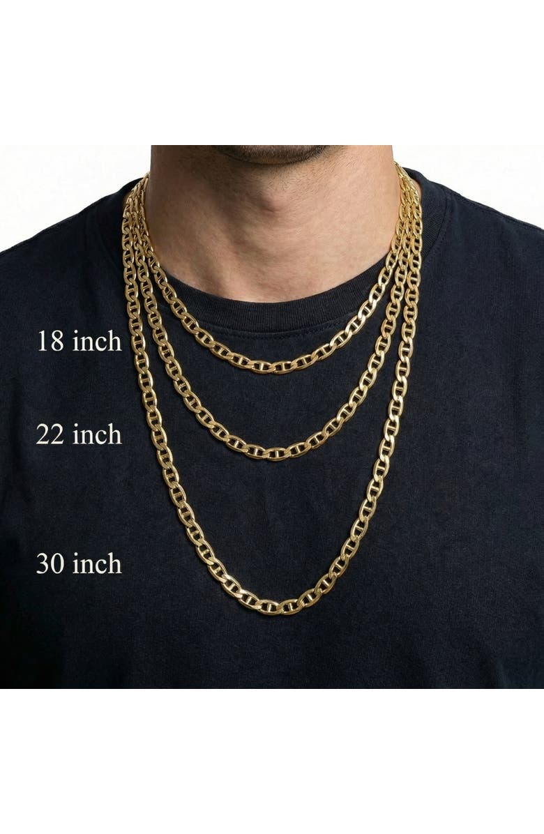 Bliss Diamond Fremada 14k Gold Filled Men's 5.9mm Mariner Link Chain Necklace, Alternate, color, 14K Yellow Gold
