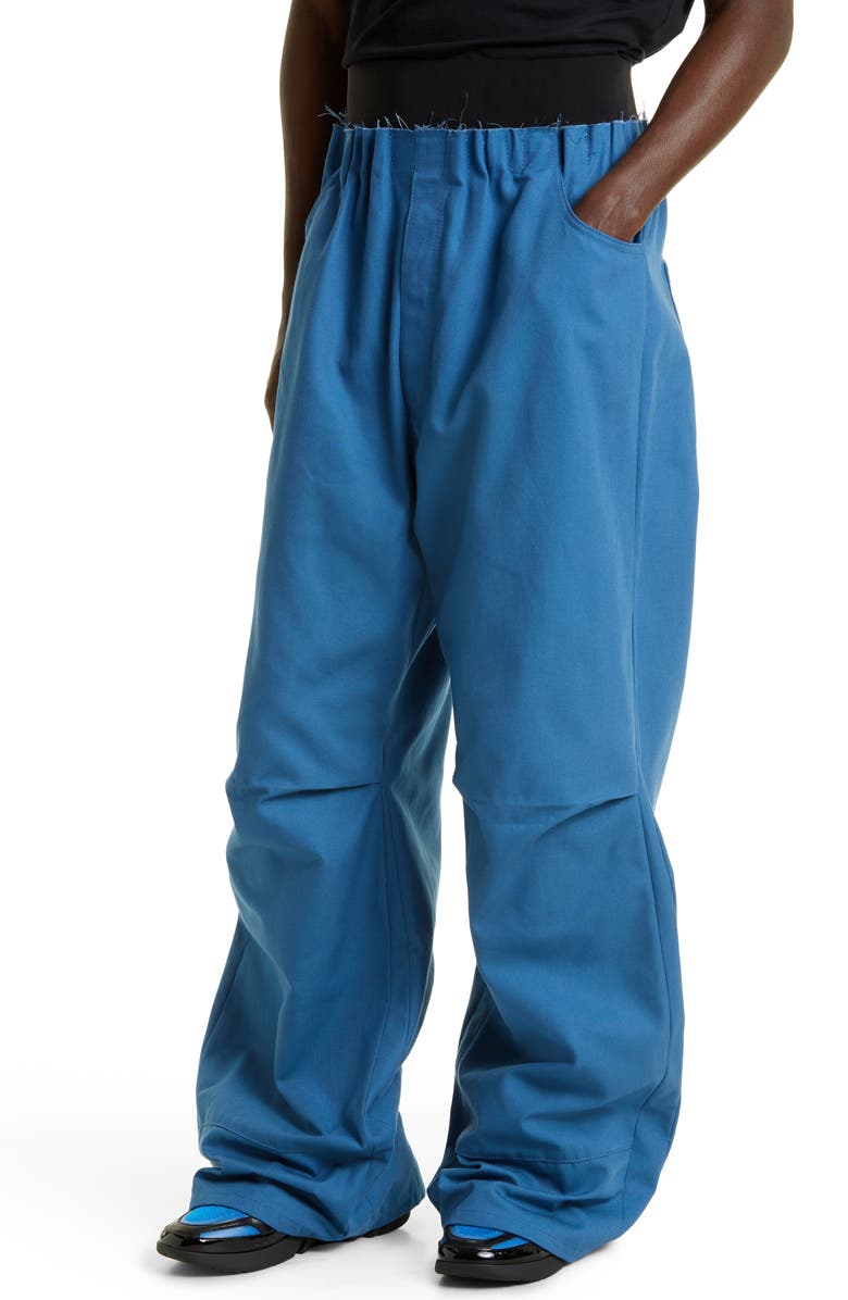 Raf Simons Big Elastic Waist Denim Pants, Alternate, color,