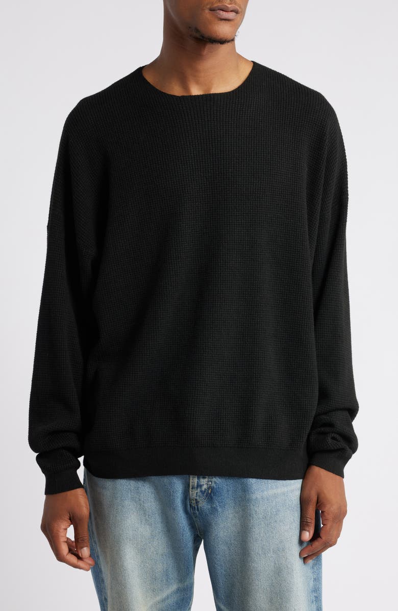 Fear of God Essentials Gender Inclusive Waffle Knit Crewneck Sweater, Main, color,
