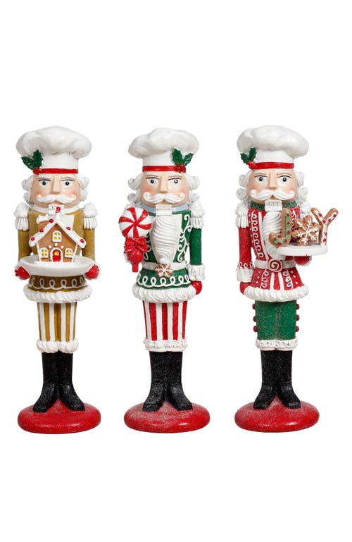 Mark Roberts Nutcracker Baker, Set Of 3 In Multi