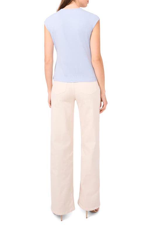 Halogenr Halogen(r) Extended Shoulder Sleeveless Top In Blue Fog