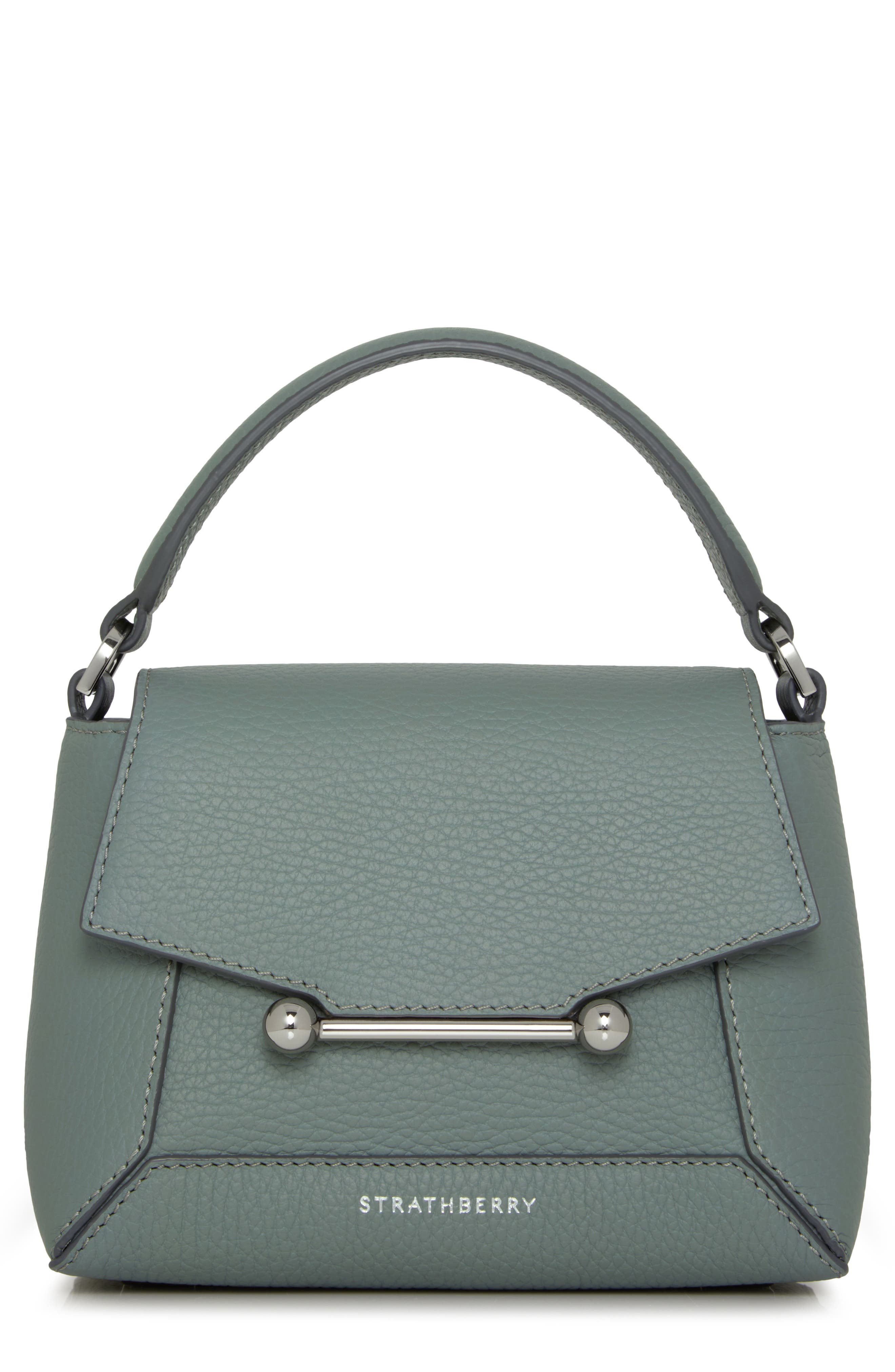 Strathberry Nano Mosaic Grained Leather Top Handle Bag, Main, color, 
