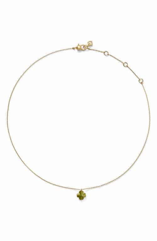 Kate Spade New York Mini Spade Flower Pendant Necklace In Gold