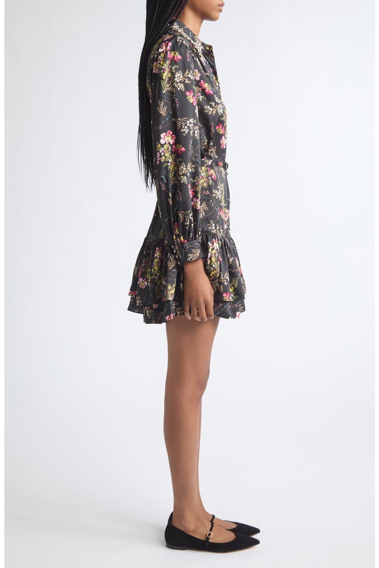 Love Letter Emilienne Embellished Floral Minidress, Alternate, color, BLACK MULTI