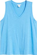 Caslon® Cotton Blend Slub Swing Tank