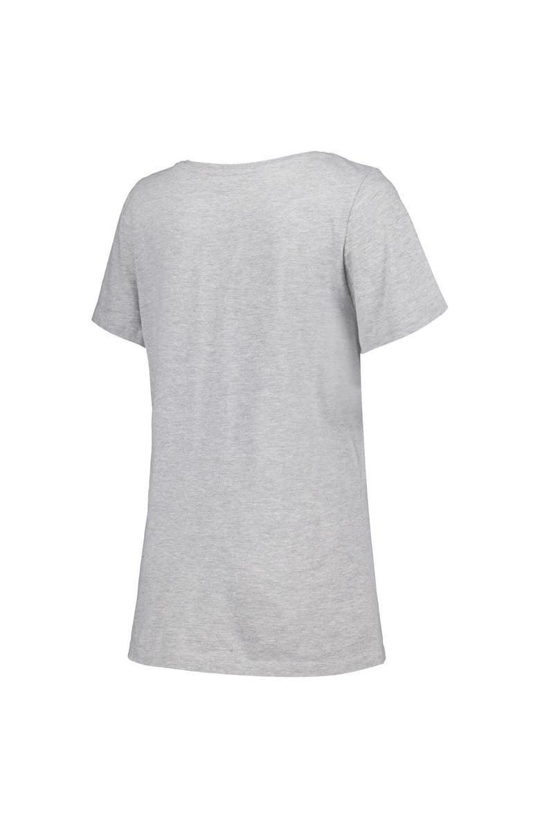 FANATICS Women's Fanatics Branded Heather Gray Las Vegas Raiders Plus Size Arch Over Logo T-Shirt, Alternate, color, Heather Gray