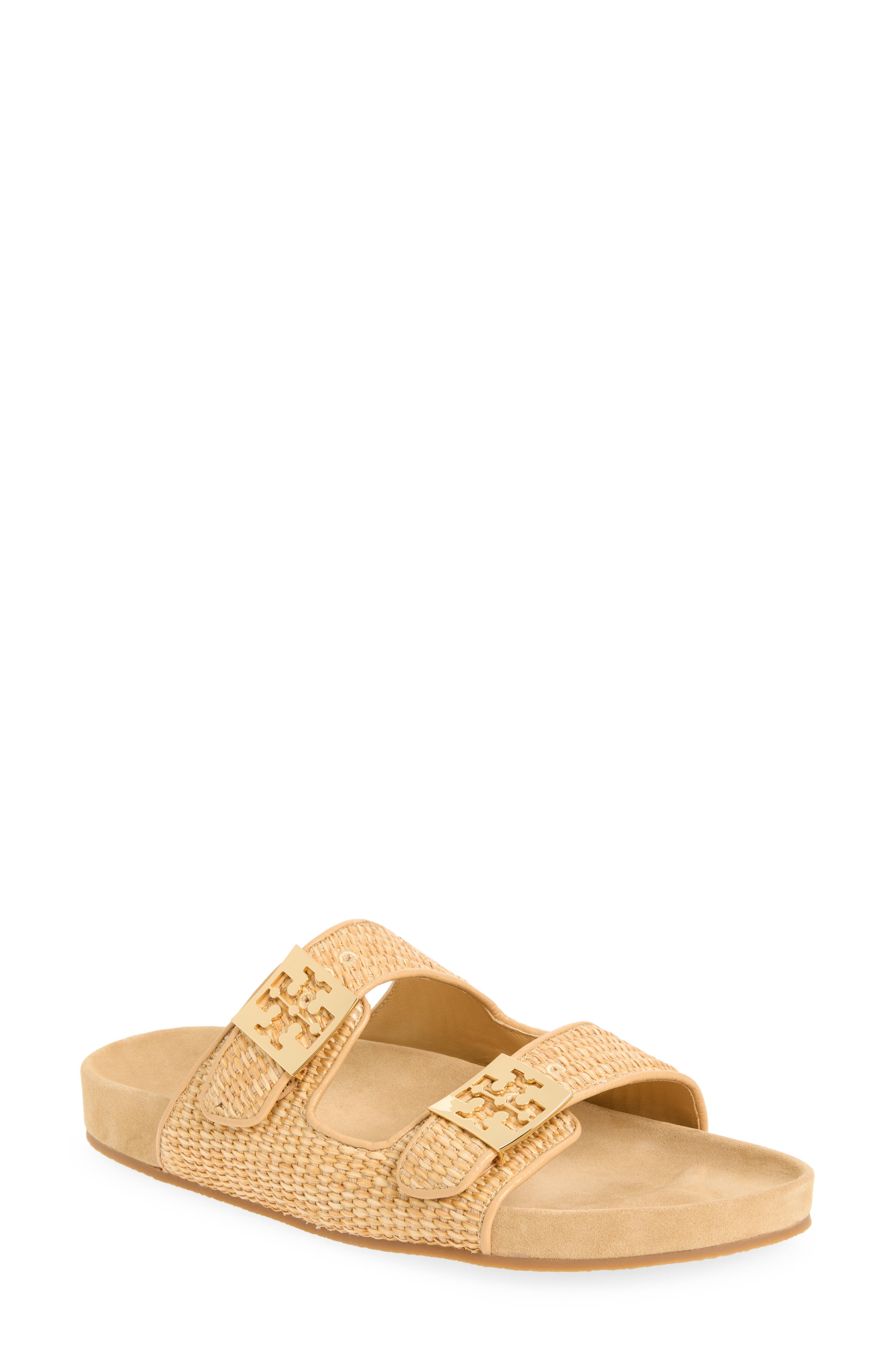 Tory Burch Mellow Slide Sandal, Main, color, Light Camel / Light Teak