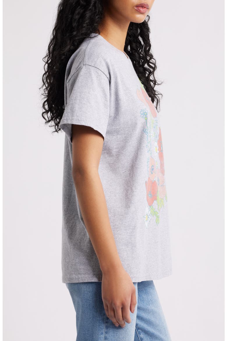 Flowers Cotton Graphic T-Shirt, Alternate, color, SPORT GREY