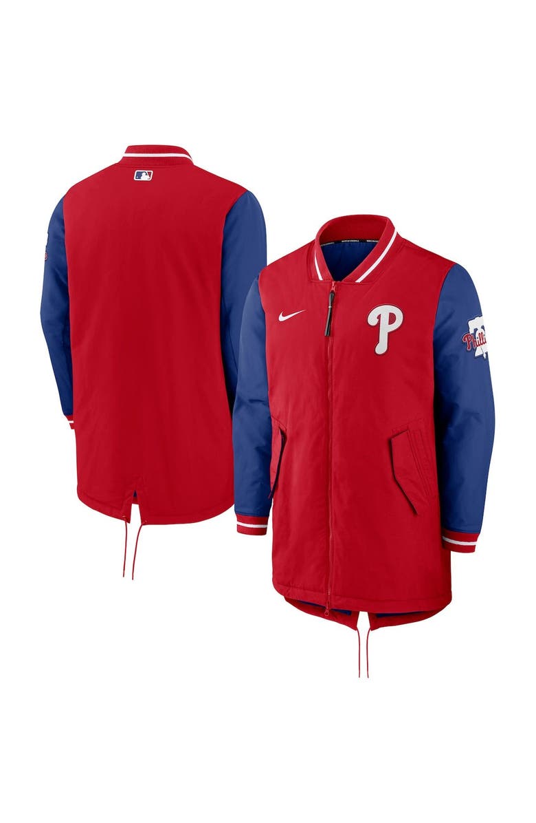 Nike Men's Nike Red Philadelphia Phillies Dugout Performance Full-Zip Jacket, Alternate, color,