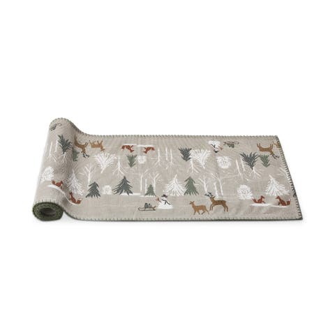 Fresh Balsam Table Runner Multicolor Cotton Winter Decor