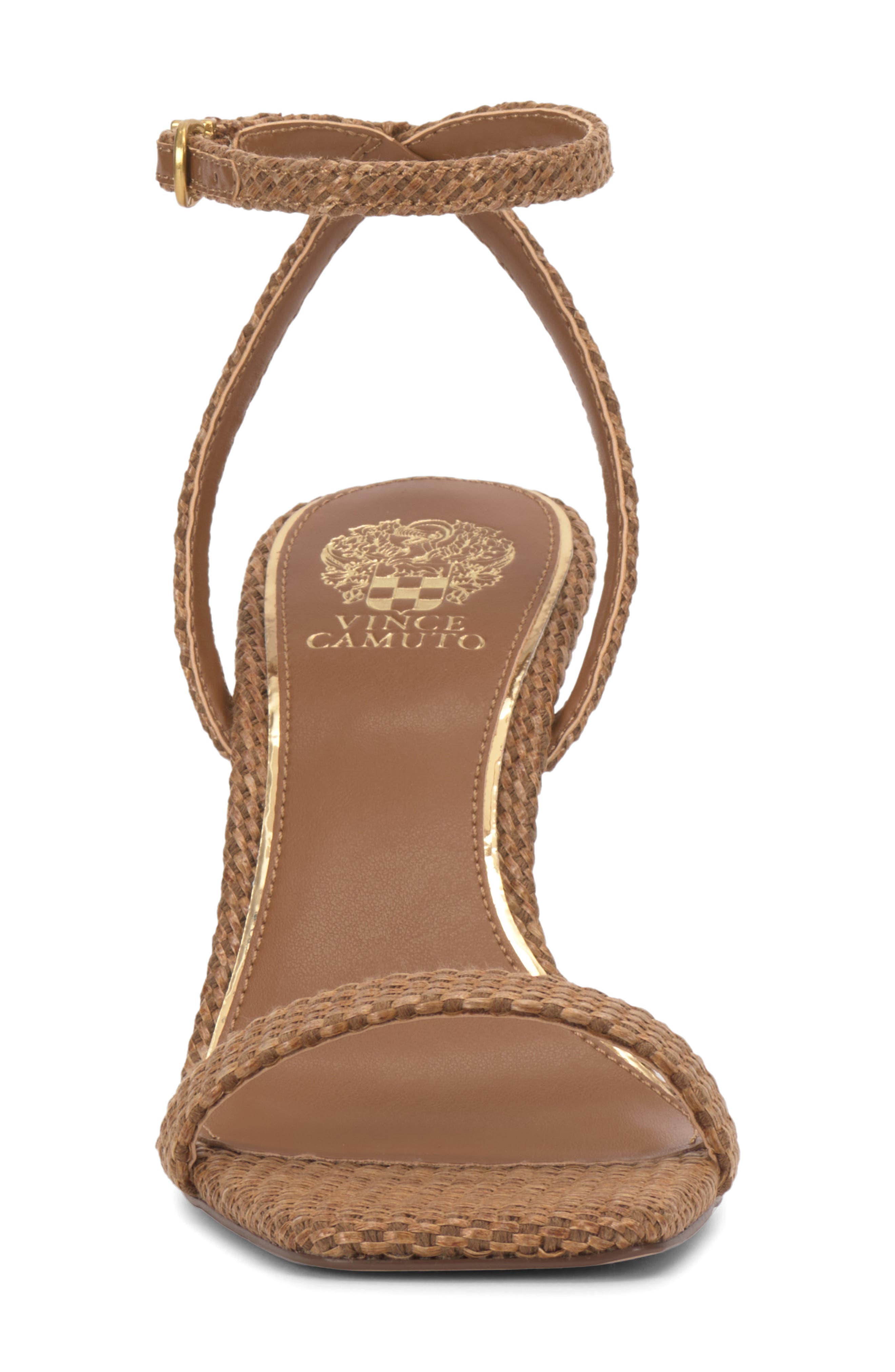 Vince Camuto Ambee Ankle Strap Wedge Sandal, Alternate, color, Golden Walnut