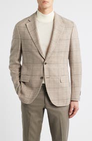Peter Millar Hyperlight Soft Plaid Wool & Cashmere Sport Coat