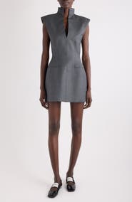 Givenchy Raw Edge Wool Sheath Dress