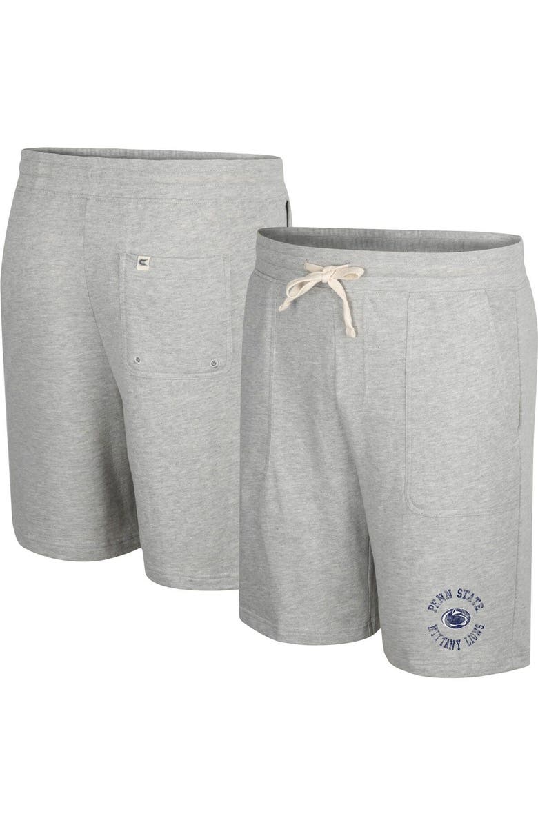 COLOSSEUM Men's Colosseum Heather Gray Penn State Nittany Lions Love To Hear This Terry Shorts, Main, color,