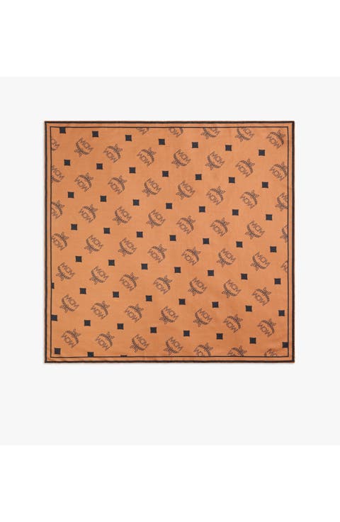 Monogram Print Bandana Scarf
