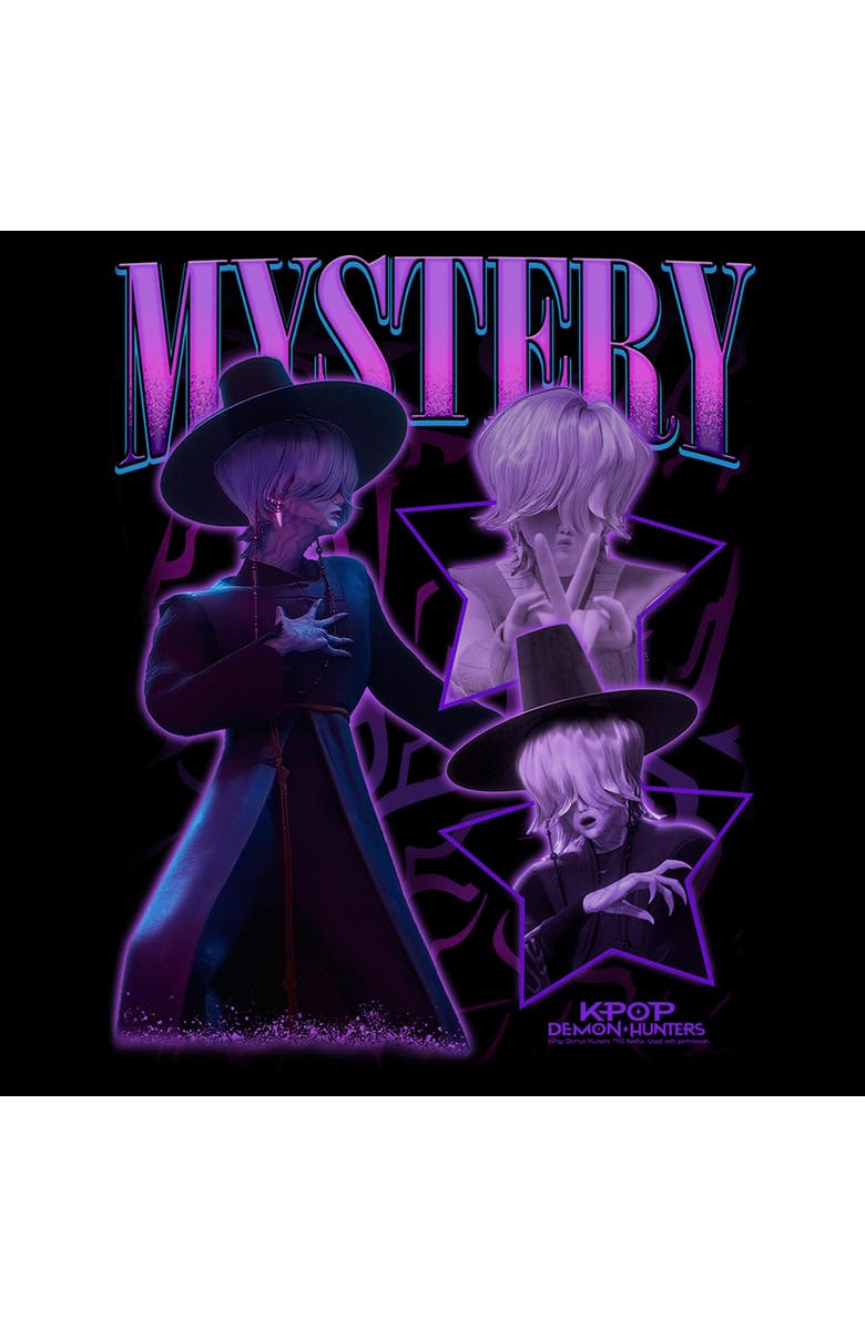 KPop Demon Hunters Junior's KPop Demon Hunters Mystery Saja Collage  Graphic T-Shirt, Alternate, color, Black