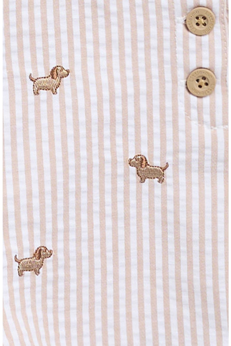 Puppies Polo Shirt & Shortalls Set, Alternate, color, TAN