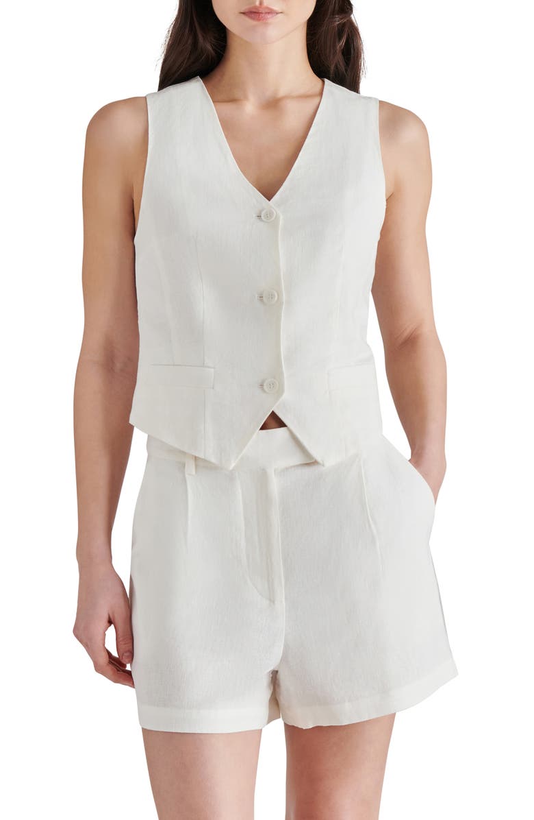 Steve Madden Selene Linen Blend Vest, Main, color, 