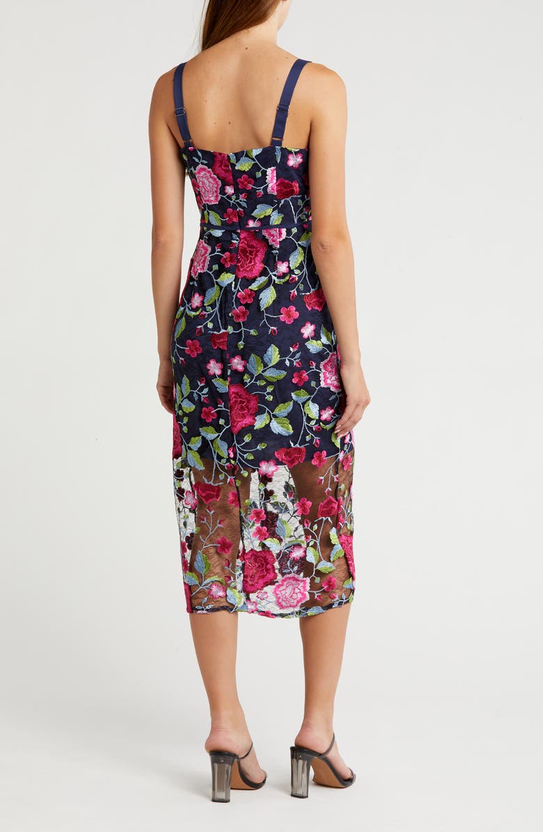 Sam Edelman Peony Embroidered Midi Dress, Alternate, color,