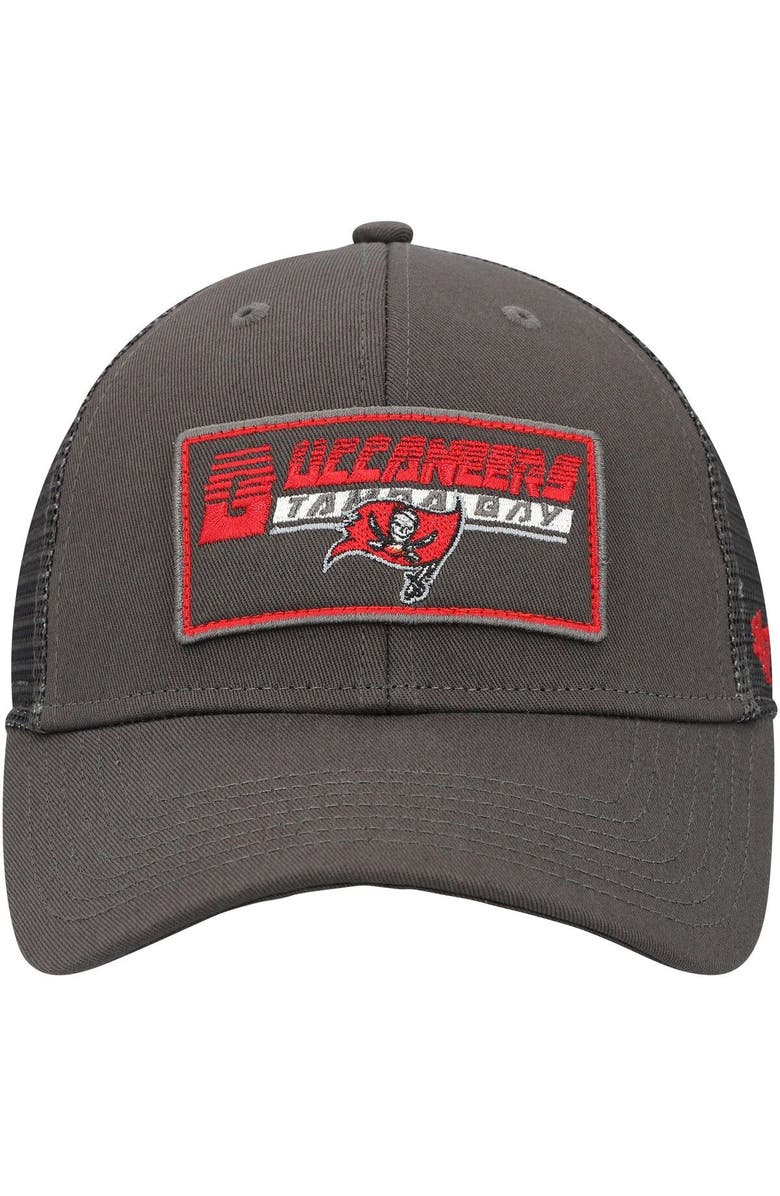 '47 Youth '47 Pewter Tampa Bay Buccaneers Levee MVP Trucker Adjustable Hat, Alternate, color, Pewter