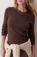Marine Layer Mini Rib Long Sleeve Crewneck T-Shirt