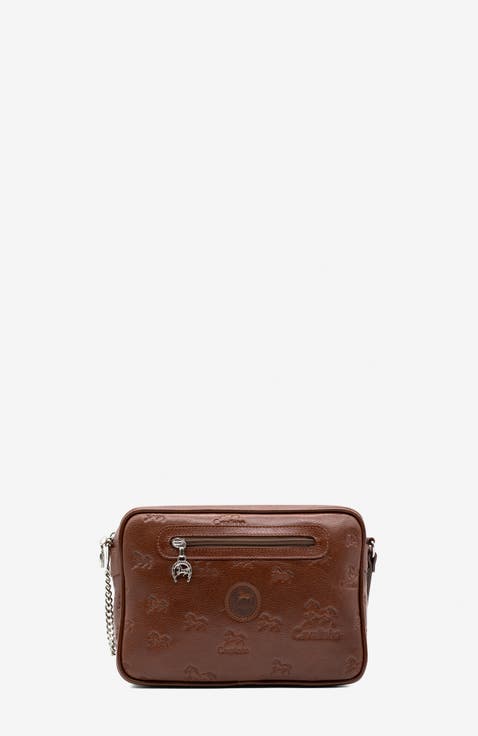 Cavalo Lusitano Embossed Leather Crossbody Bag 251