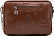 Cavalinho Cavalo Lusitano 251 Embossed Leather Crossbody Bag