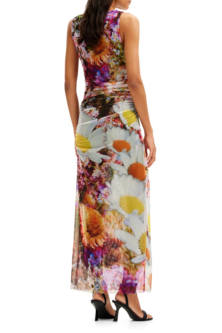 Marigold Floral Ruched Tank Dress, Alternate, color, MIX