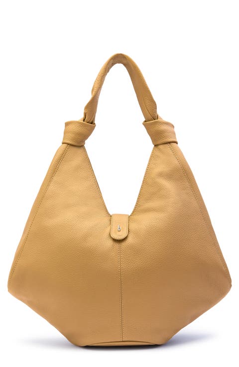 Large Nelli Pebble Leather Hobo Bag