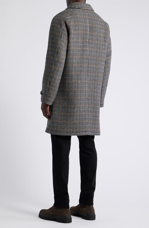 Randolf Check Wool Blend Topcoat