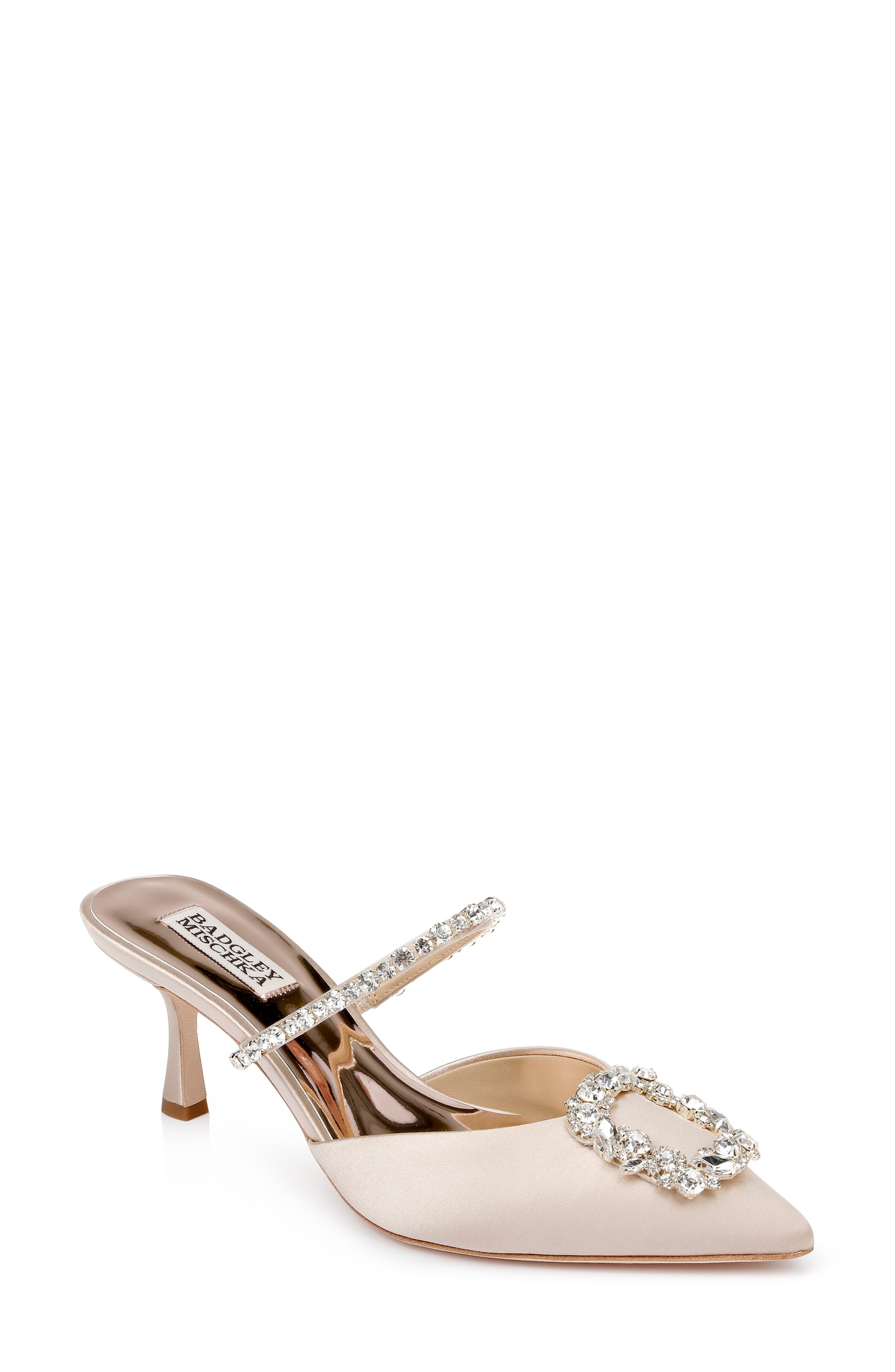 Flutter Pointed Toe Mule, Main, color, NUDE