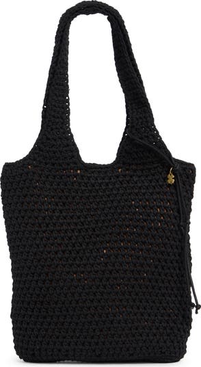 トートバッグ HUNTER [WOMEN] Refined Handcraft Crochet Hobo Bag Black HAW0 Shoulder Bag, Flap Bag for Women, Crochet Shoulder Bag