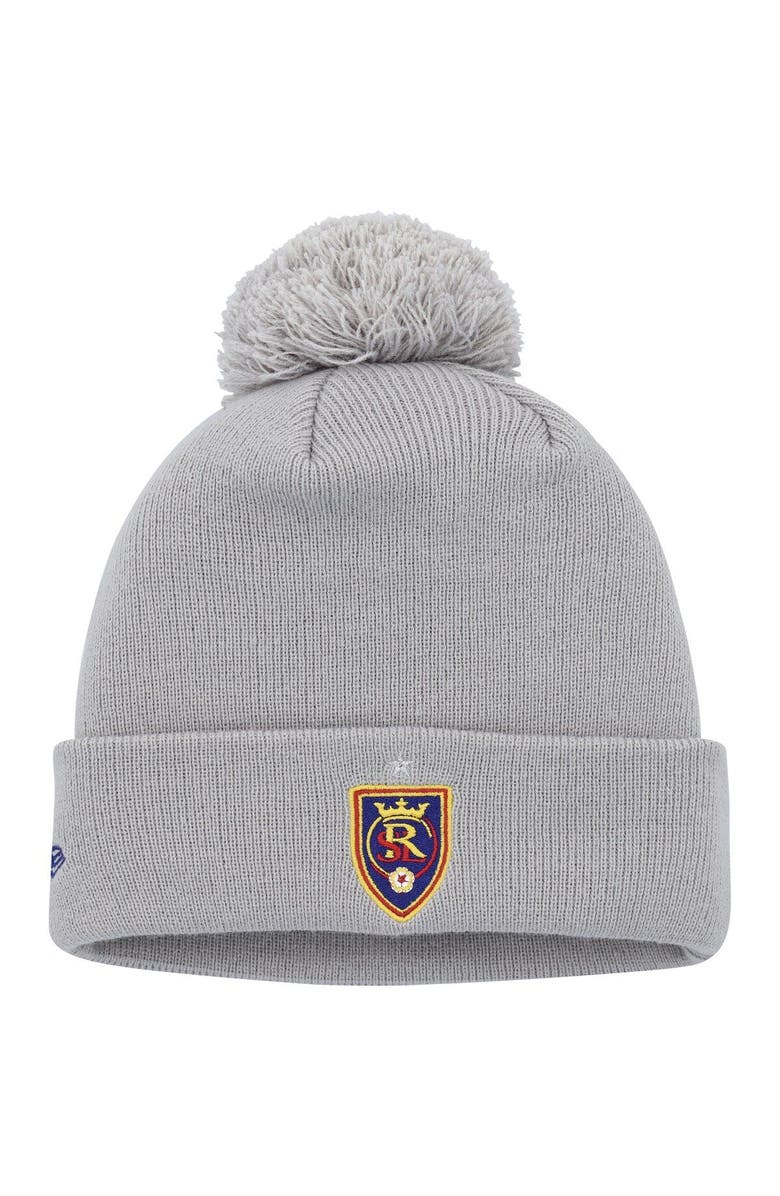 New Era Men's New Era  Gray Real Salt Lake Jersey Hook Cuffed Knit Hat with Pom, Alternate, color, Gray