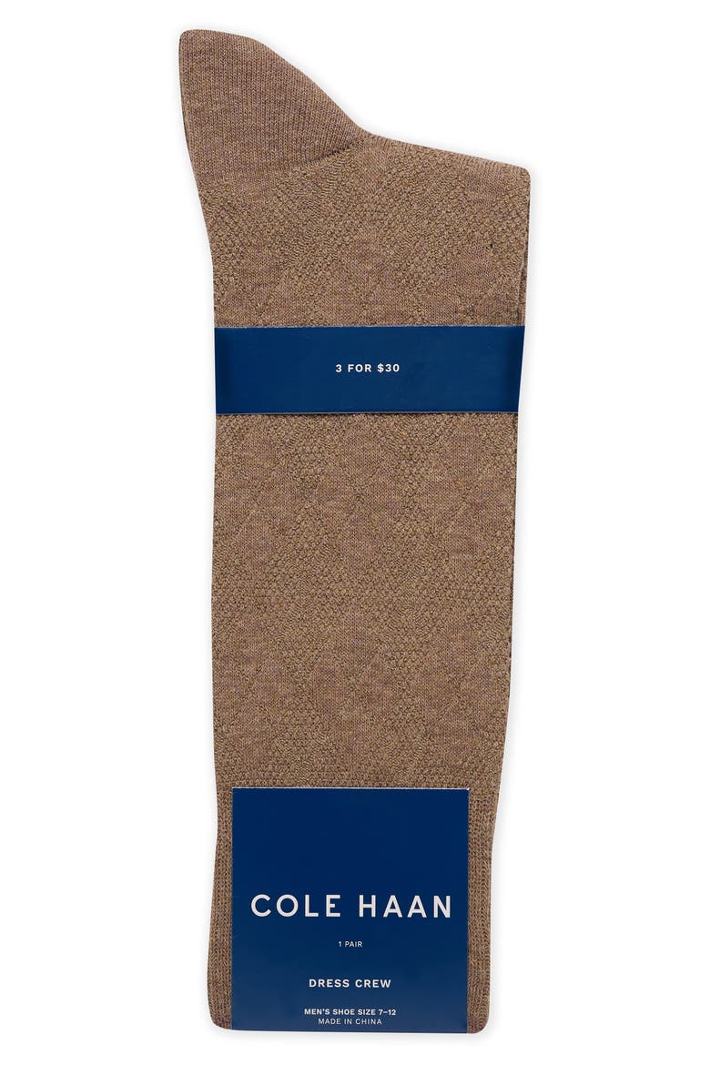 Argyle Dress Socks, Alternate, color, BROWN HEATHER