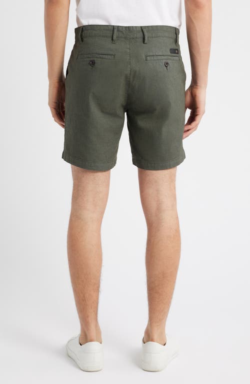 Ag Cipher Slim Fit Linen & Cotton Chino Shorts In Heathered Seaside Se