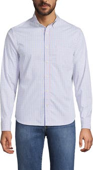 Lands' End Traditional Fit Long Sleeve Travel Kit Shirt