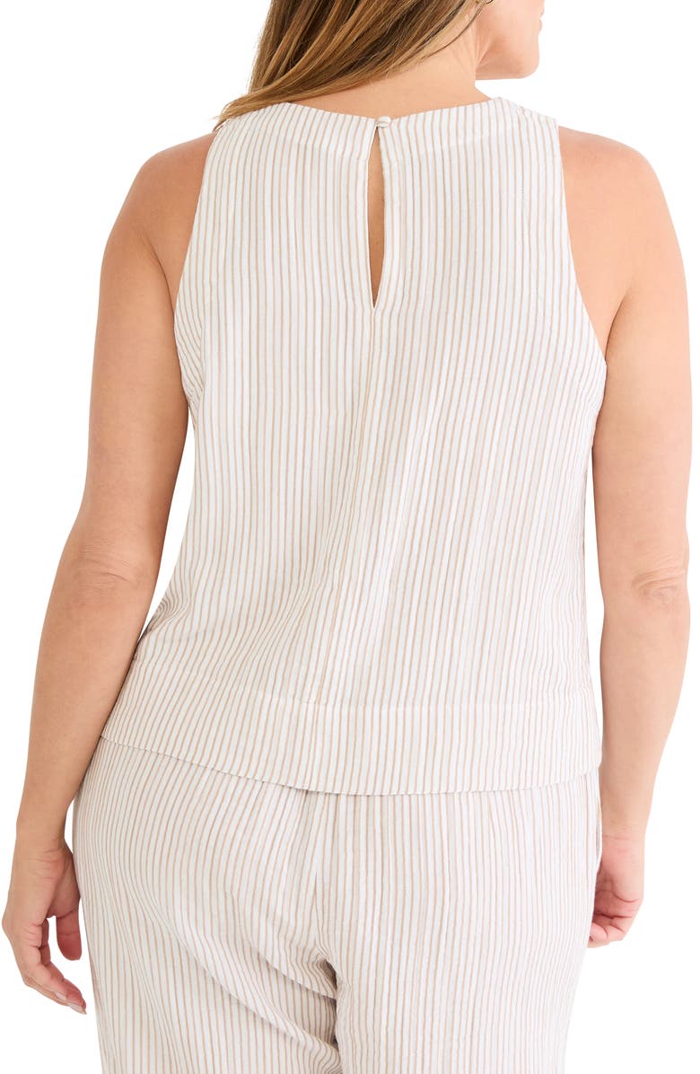NIC+ZOE Pinstripe Gauze Sleeveless Top, Alternate, color, Neutral Mix