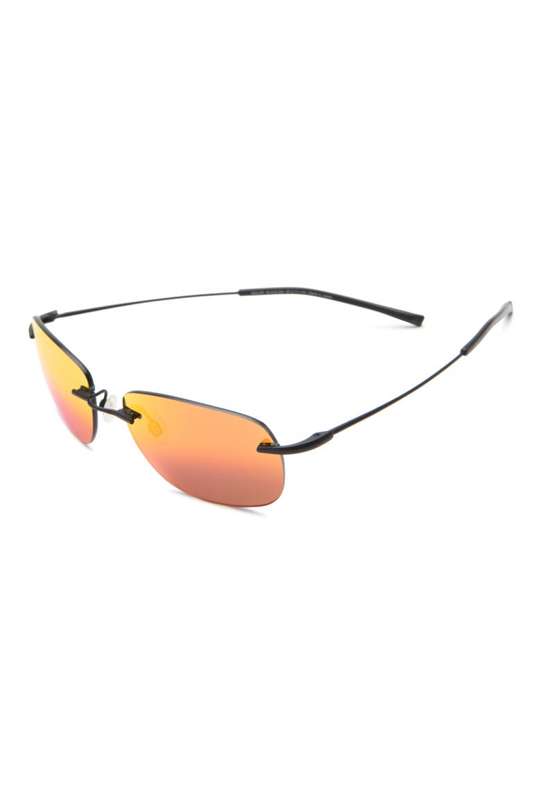 Polarized Square Sunglasses, Alternate, color, BLACK BLACK LAVA