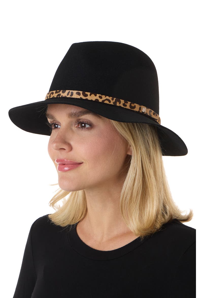 Wool Felt Fedora, Alternate, color, BLACK