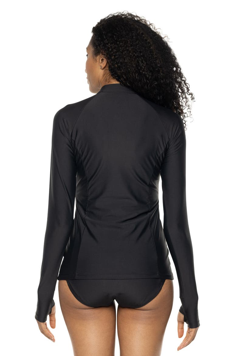 Women's Escalante Zip Rash Guard, Upf 50+ Sun Protection, Alternate, color, Black